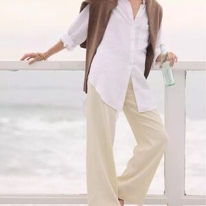 AYR Cream Wide Leg Pants
